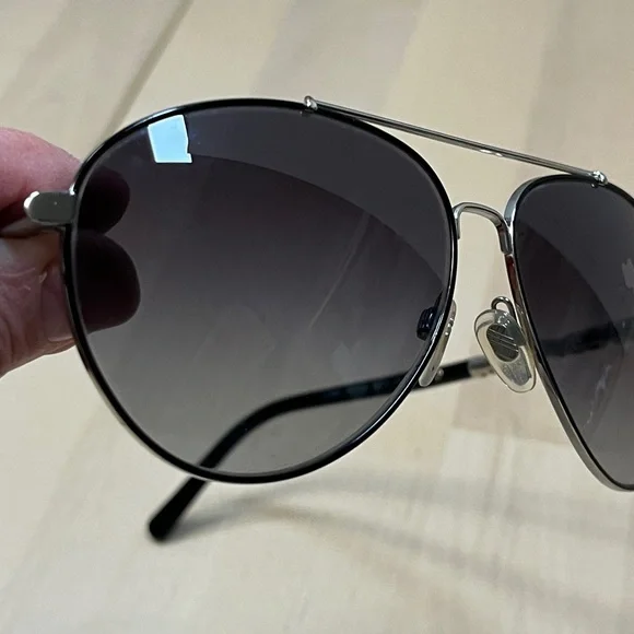 Burberry 3089 Silver & Black Aviator Sunglasses FRAMES ONLY - Picture 12 of 16